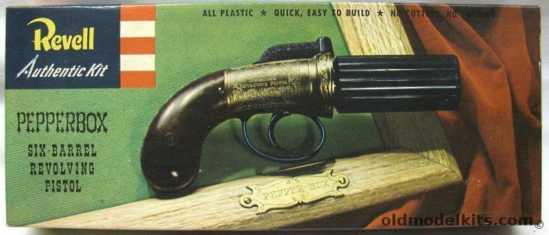 Revell 1/1 1869 45 Caliber Pepperbox Six-Barrel Revolving Pistol - Pre S Kit, H600-98 plastic model kit